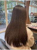 ロング×縮毛矯正(乾かしただけ)