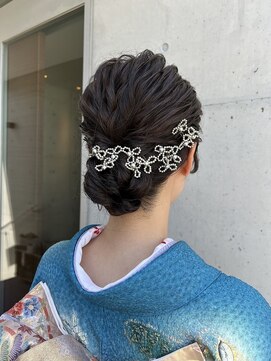 アチーブティルスマートサロン 豊川末広通店(achieve till Smart Salon) 和装 お呼ばれセット♪ シニヨンアレンジ成人式前撮り結婚式