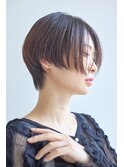 ハンサムショート × センターパート