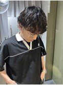 なみまきパーマ　メンズ　ヘッドスパ　韓国風
