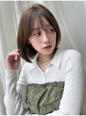 切りっぱなしボブ/レイヤーボブぱつっとボブ小顔カット KE-06