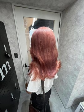 ワンズクロエ 原宿店(ONE's Chloe) くびれヘアアプリコットオレンジハイライトカラーブルーカラー