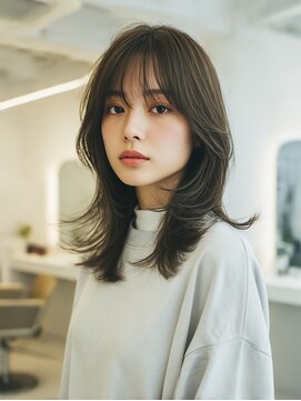 ラファンジュ ヘアー クレオ(Rohange hair Creo) ナチュラルくびれミディ