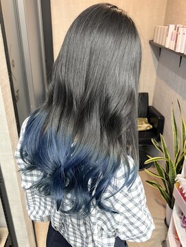 トリコ(ToricO) グラデーション/アイスブルー/裾カラー