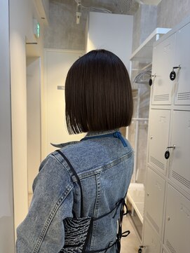 イオエ 三宮(ioe) 髪質改善/ボブ/黒髪/オリーブグレー/小顔カット/ココアベージュ