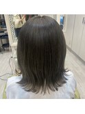 艶カラー大人可愛い髪質改善グレージュベージュ小顔ボブレイヤー