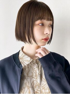 バイエイト(X８) ショート ボブ 切りっぱなしボブ ダークベージュ 10代20代