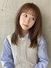 【透け感、トーンアップUP↑】カット＋ブリーチ無しWカラー+3step TR　￥14500