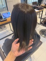 アース いわき店(HAIR&MAKE EARTH)&nbsp;艶感ダークグレージュ×切りっぱなしミディ