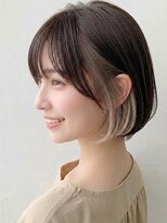 ウィールール 栄町店(WE RULE)&nbsp;フェイスフレーミングインナーカラー切りっぱなしボブ夏カラー