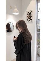 ヤード(YARD) 艶ブラウン×ロングレイヤー|柔らかくまとまる韓国風ヘア