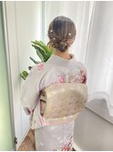 訪問着着付け　ヘアセット