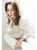 かきあげヘアーシルバーカラー韓国風センターフェードカット