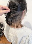 O-tete ホワイトベージュ系インナーカラーブリーチ