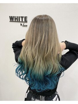 アンダーバーホワイト 阪神西宮店(_WHITE) ミルクティーホワイトベージュ　グラデーションカラー