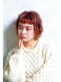 ペールベージュセクションカラーグラデーションカラー外ハネボブ