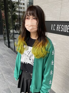 アイリー 名古屋(A/LEE) イエローグリーン/裾カラー