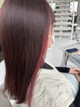 カルム(calm) ピンクブラウン×インナーカラー