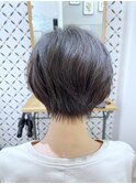 ★束感ショート★20代30代40代50代オリーブグレージュ