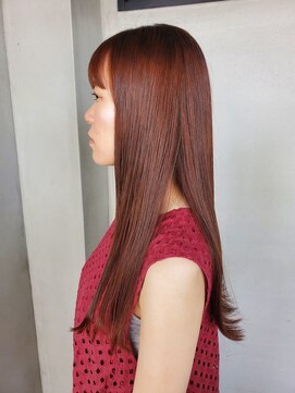ククル ヘアー(cucule Hair) 京都・西院cuculehair ピンク☆オレンジロングスタイル