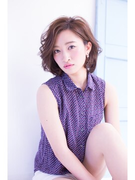 エイチバイシオミエイチ 神戸三宮(H by shiomi H) [shiomi H]　大人可愛いナチュラルフェミニンボブ