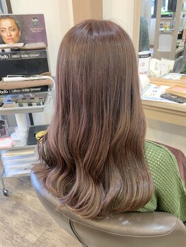 アルターリール(aL ter Rire) 切りっぱなしボブ/エアリーロング/美髪/ピンクブラウン/福原遼華