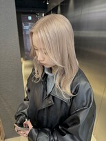 ペレ 栄店(PELE)&nbsp;デザインカラー/レイヤーカット/ウェットヘア/オリーブベージュ