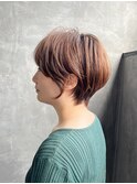 前髪ありくびれショートボブ