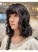 コテ巻き風パーマニュアンスパーマミディアムパーマ