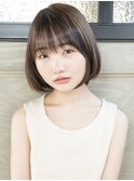 内巻きボブ/ショートボブ/ワンカールボブ/シースルーバング