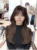 韓国スタイル/チュラルくびれへア_くびれ巻き_レイヤーカット
