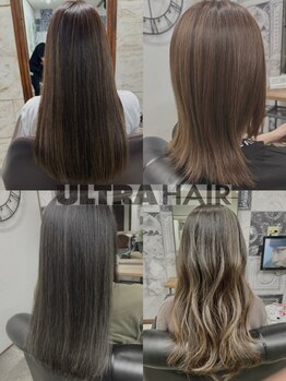 ウルトラヘアー ULTRA HAIRの写真/大人女性の髪の悩みを解決！頭皮や髪に優しいカラー剤を使用するのでダメージレスで仕上がりの艶感もUP♪