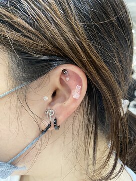 ジーナ 博多筑紫口(Zina) 耳ツボジュエリーで夏も可愛く！YURI/博多美容室