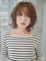 ニューヨークニューヨーク 海老江店(NYNY)&nbsp;イヤリングカラーアプリコットオレンジ外ハネくびれヘア