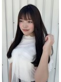 重めワンカールレイヤー/やわらか暗髪カラー