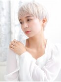 武蔵小杉/髪質改善/ホワイトグレージュ☆丸みマッシュショートe
