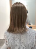 20代30代40代ベージュアッシュ髪質改善カラー艶感ストレート
