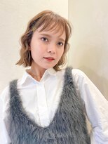 ロンドグロワール 大宮(Lond Gloire)&nbsp;くびれヘア/アプリコットオレンジ/韓国/ブリーチ/レイヤー/池袋