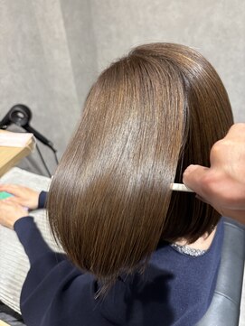 ハクバイジェービー 稲毛(hak by jb) 丸型◎髪質改善カラーで作るアッシュベージュ[稲毛駅/白髪染め]