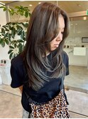 韓国風ハイレイヤー×オリーブグレージュ