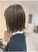 ☆ミルクティーベージュ・ハイライト・きりっぱなしボブ☆