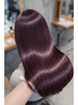 ロロネー 池田(Lolonois) 髪質改善カラー × ワインレッド 艶・美髪