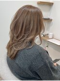 ハイレイヤーとミルクティーベージュの相性◎