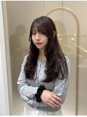前髪×顔まわりレイヤーで大人可愛いgirly hair