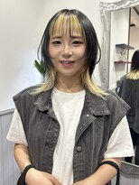 ラパンセ ブラン(LA PENSEE BRUN)&nbsp;ウルフカット×デザインカラー