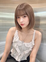 シー バイ ロンド 新宿(Sea by Lond)&nbsp;ワンホンレイヤ ー×ダークブルー[デジタルパーマ/ボブ/韓国]