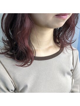 テクライズ 豊橋店(TECHRISE) モーブピンク×さくらピンクインナーカラー