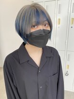 サクラ 岐阜(SAKURA)&nbsp;派手にしたいならこれ！アンブレラカラーシルバー×ブルー　岐阜