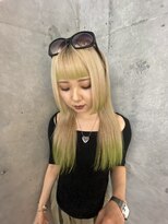 アジールヘア 赤羽駅南口店(agir hair)&nbsp;ブロンドカラーグラデーショングリーンカラーライムグリーン赤羽