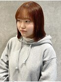 花田/イメチェン/似合わせカット/オレンジブラウン/小顔ヘア
